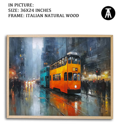 Artwork in Natural Wood Frame