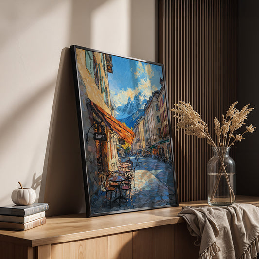 Europeal Alps Artwork in a Lifestyle Setting