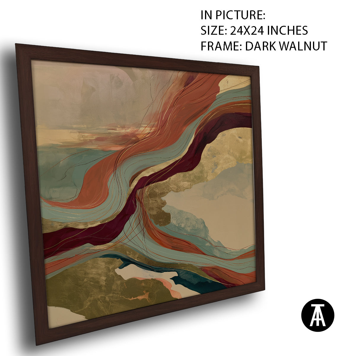 Artwork in Dark Walnut Frame