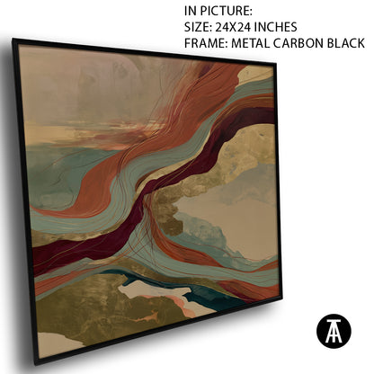 Artwork in Carbon Black Metal Frame