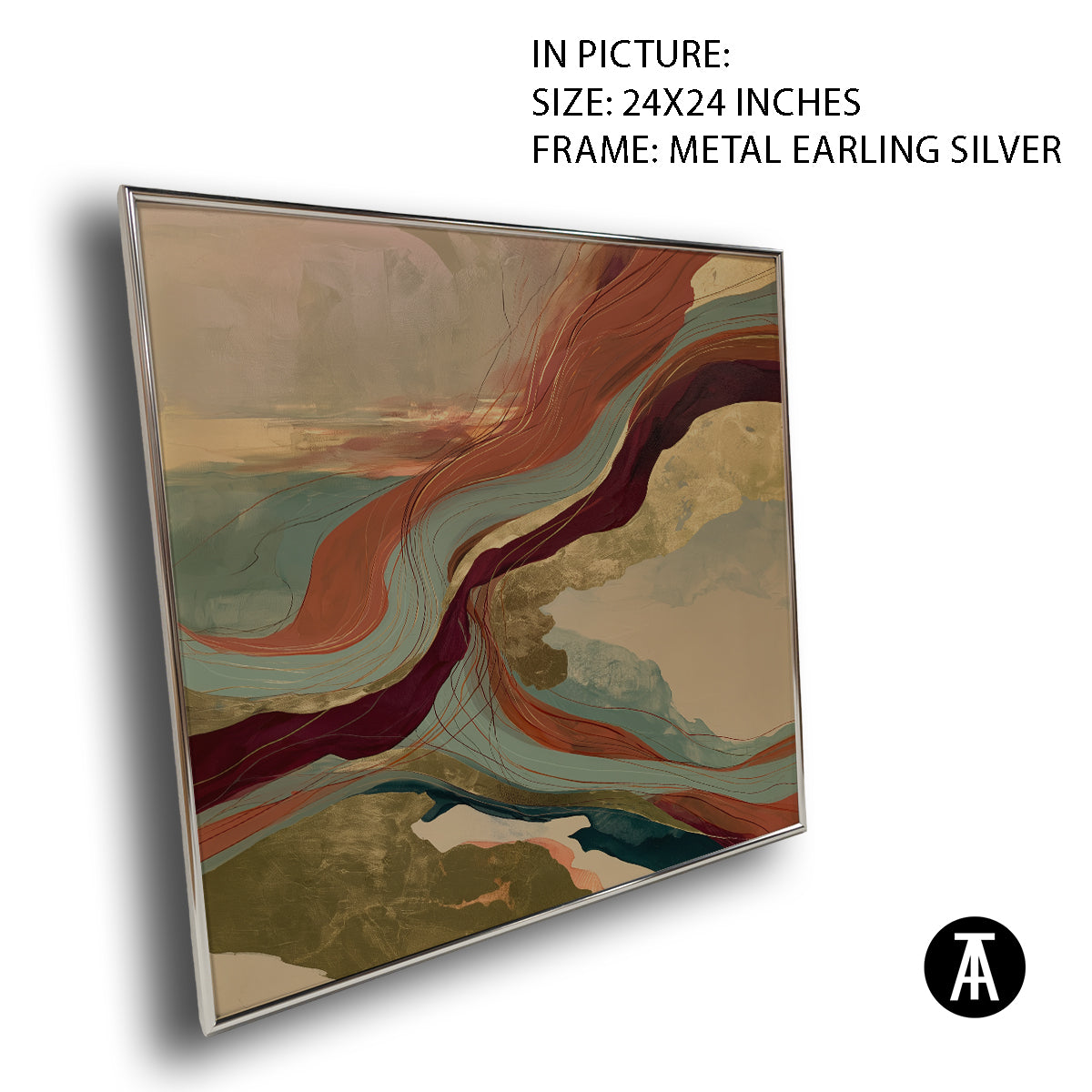 Artwork in Metal Earling Silver Frame