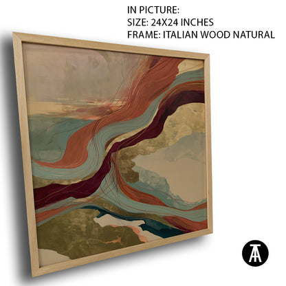 Artwork in Natural Wood Frame