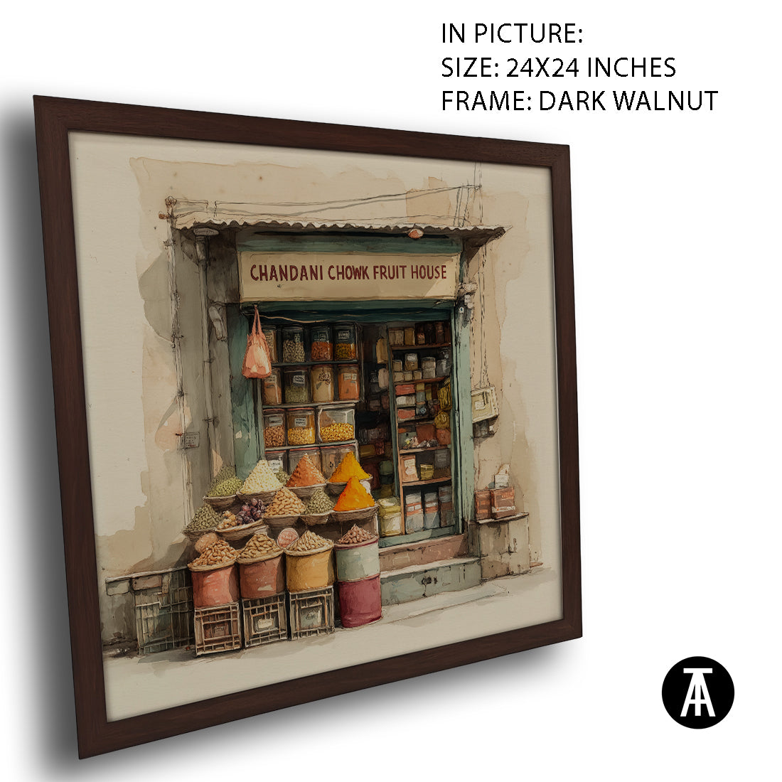 Artwork in Dark Walnut Frame