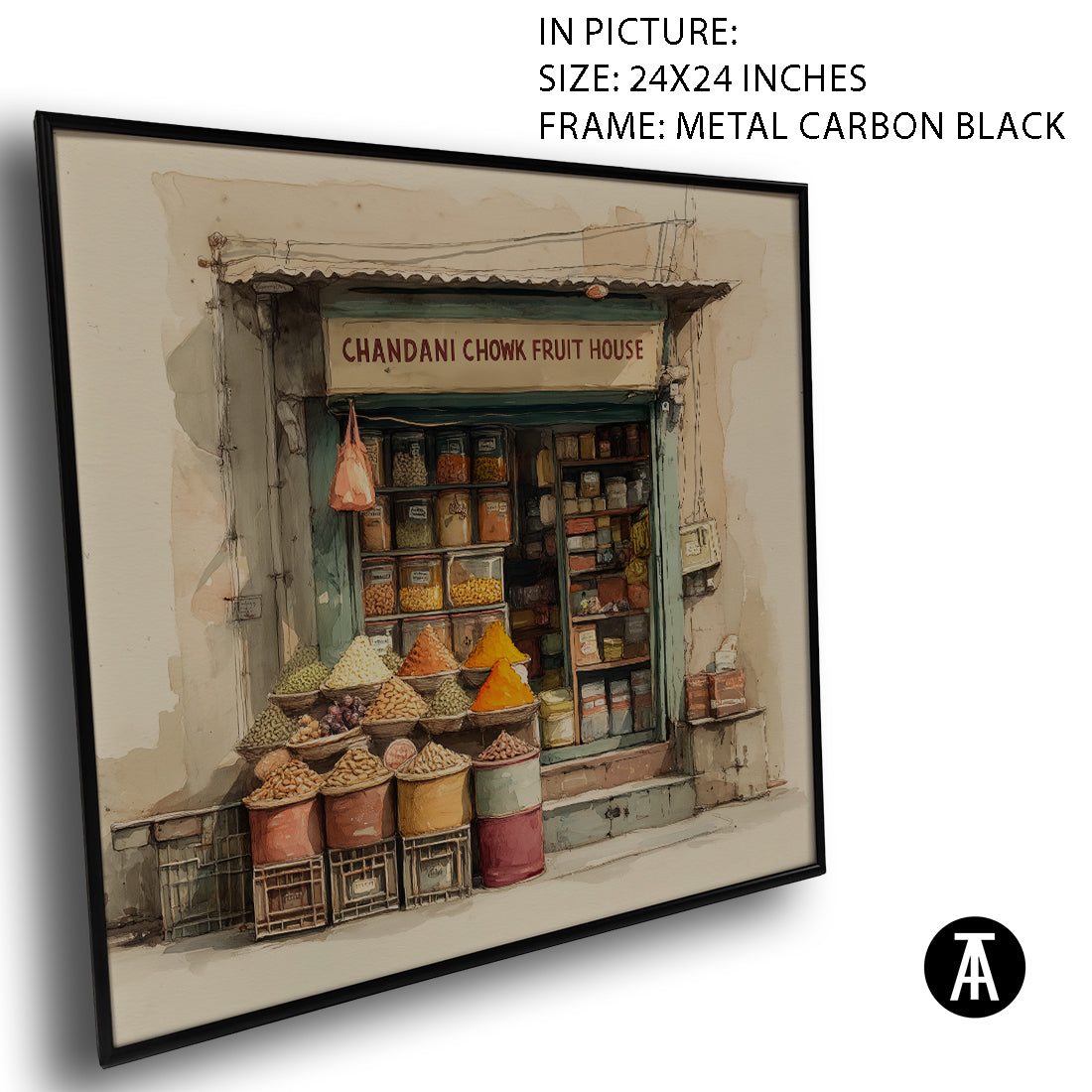 Artwork in Carbon Black Meta Frame