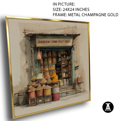 Artwork in Metal Champagne Gold Frame