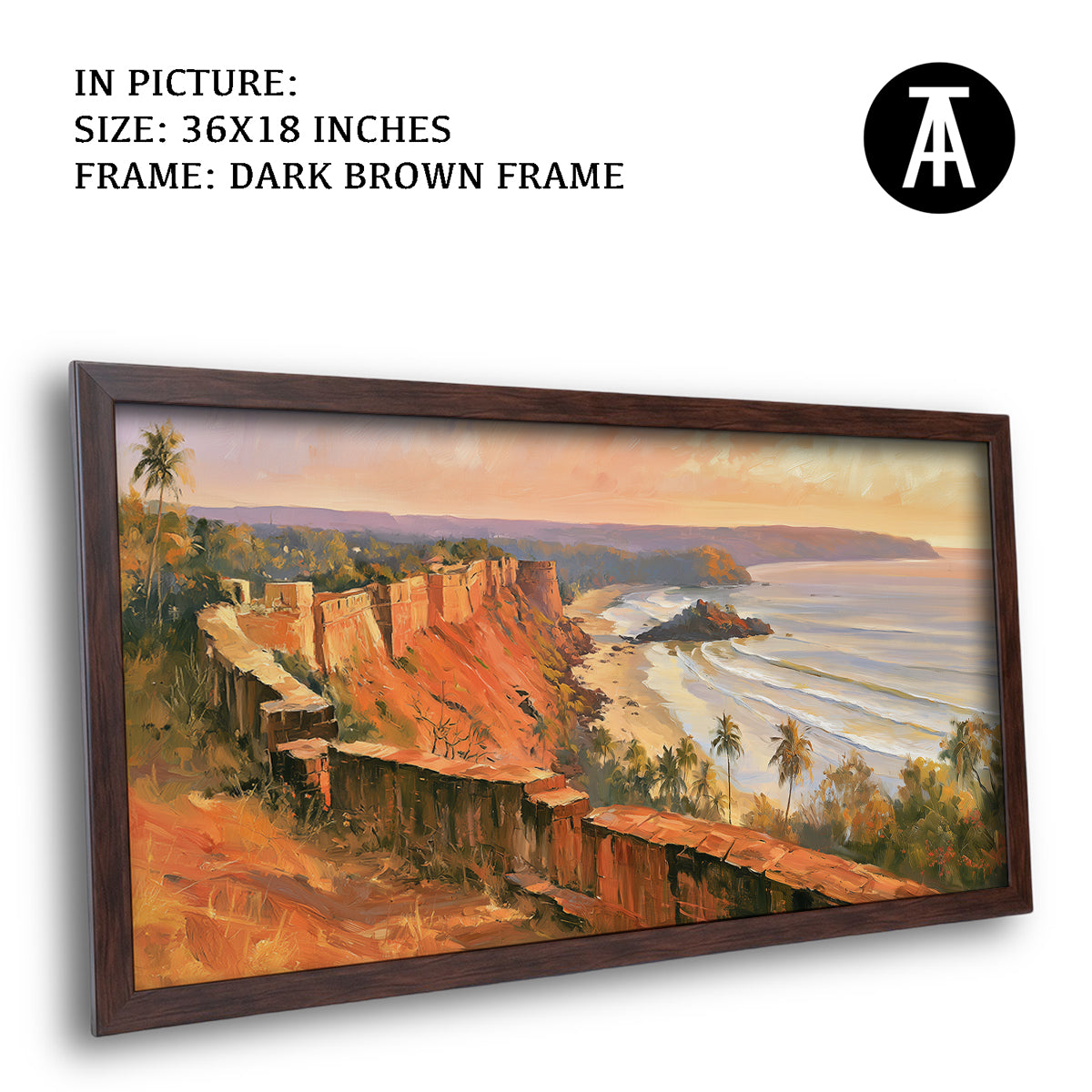 Artwork in Dark Brown Frame