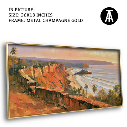 Artwork in Metal Champagne Gold Frame