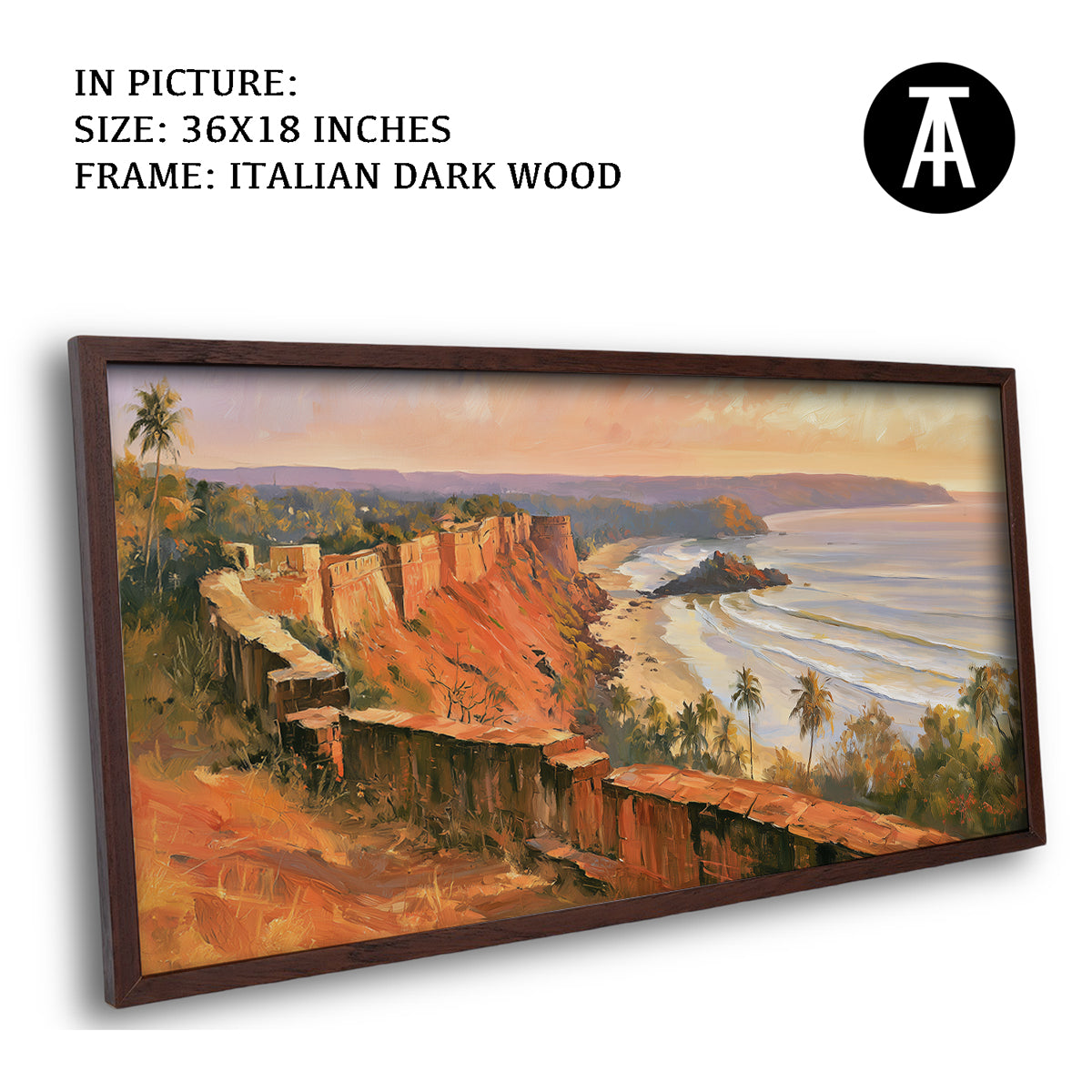 Artwork in Dark Wood Frame