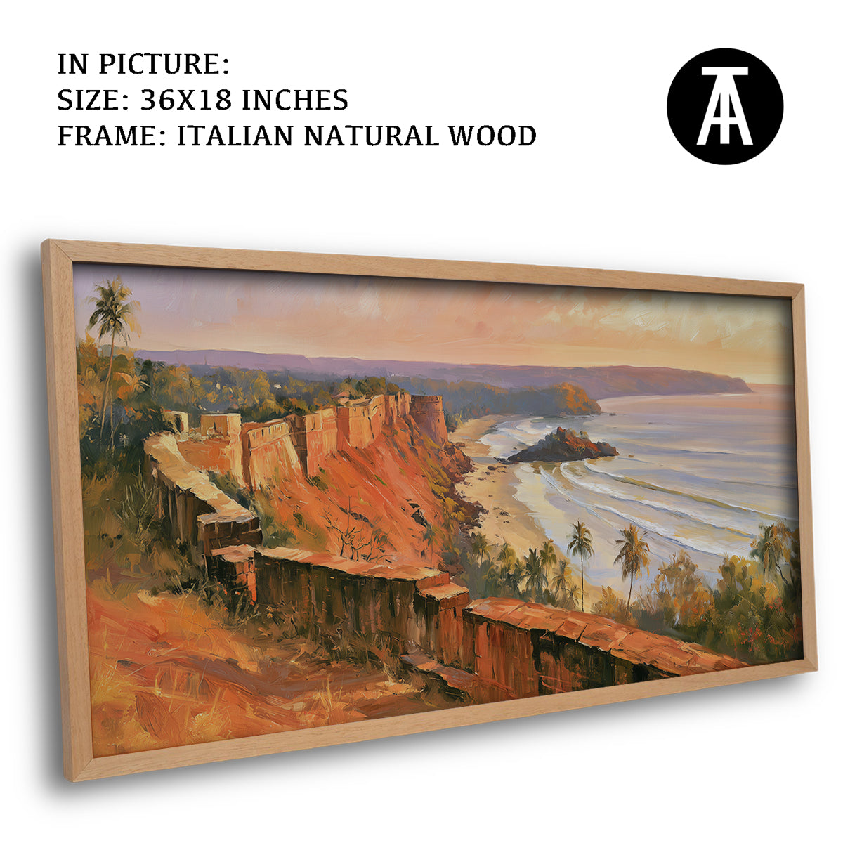 Artwork in Natural Wood Frame