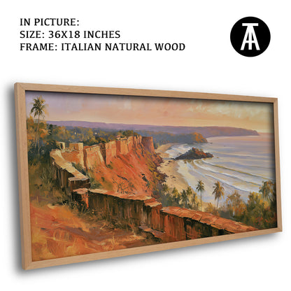 Artwork in Natural Wood Frame