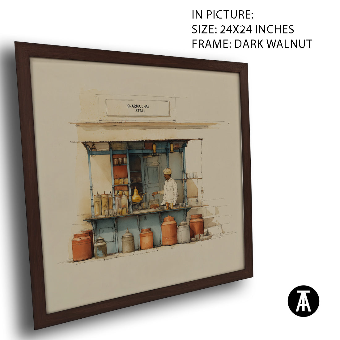 Artwork in Dark Walnut Frame