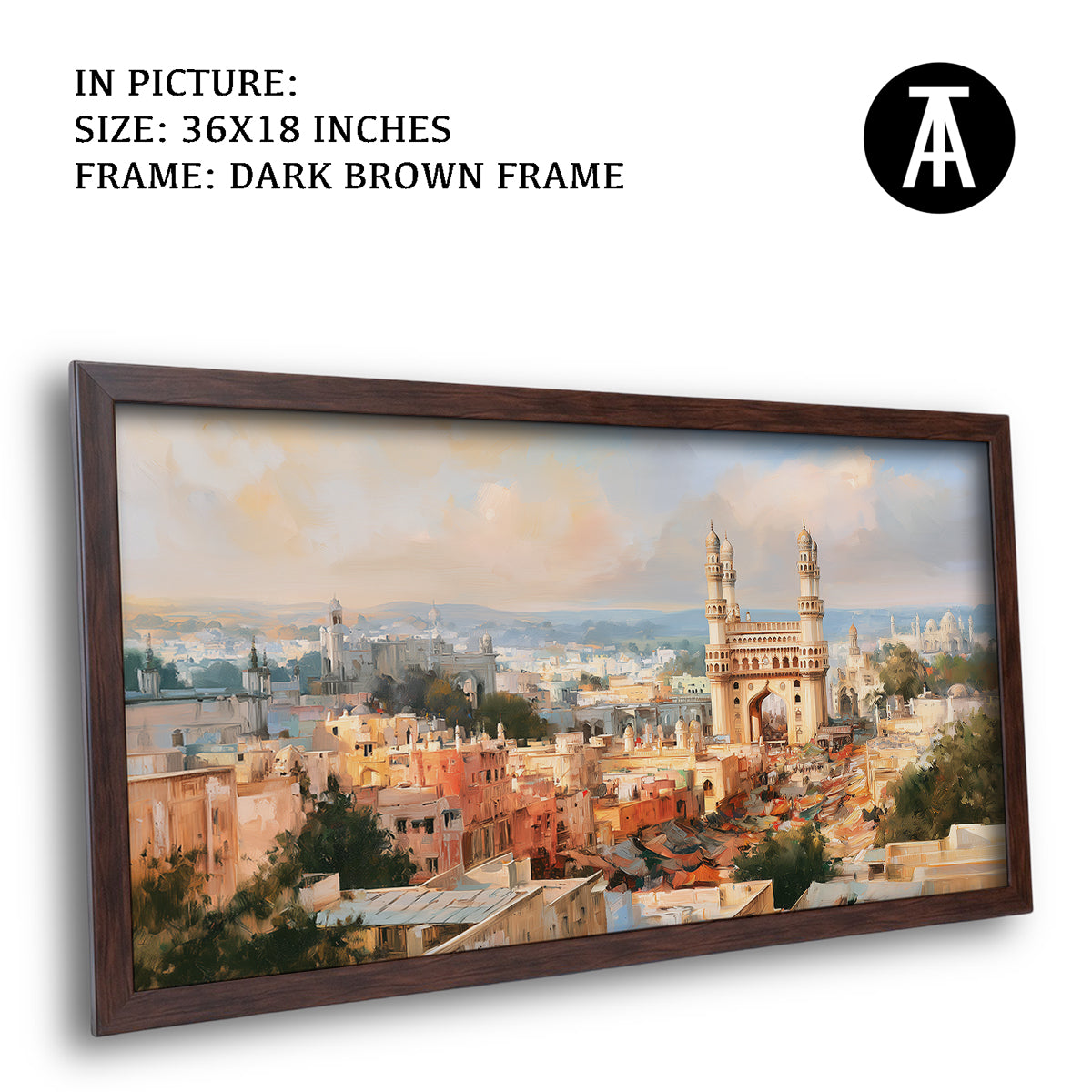 Artwork in Dark Brown Frame