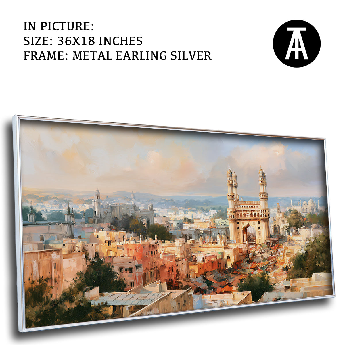 Artwork in Metal Earling Silver Frame
