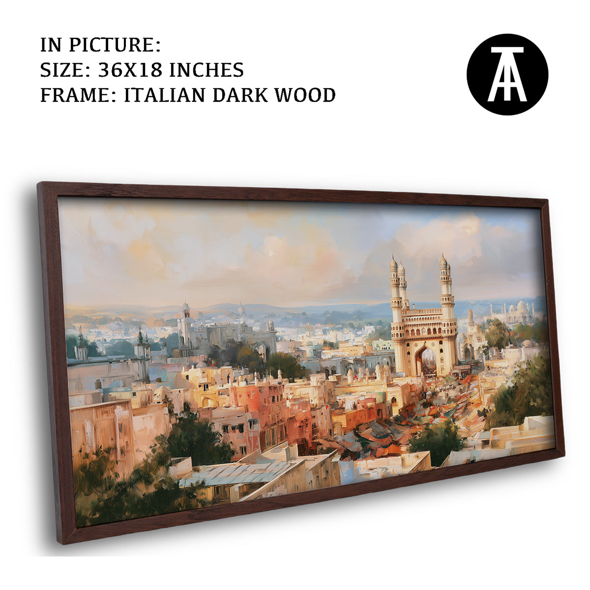 Artwork in Dark Wood Frame