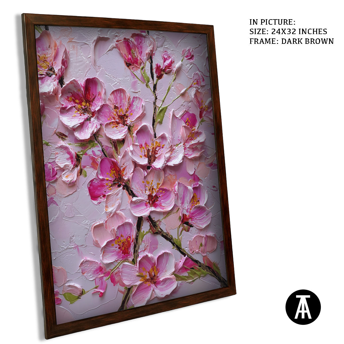 Artwork in Metal Champagne Gold Frame