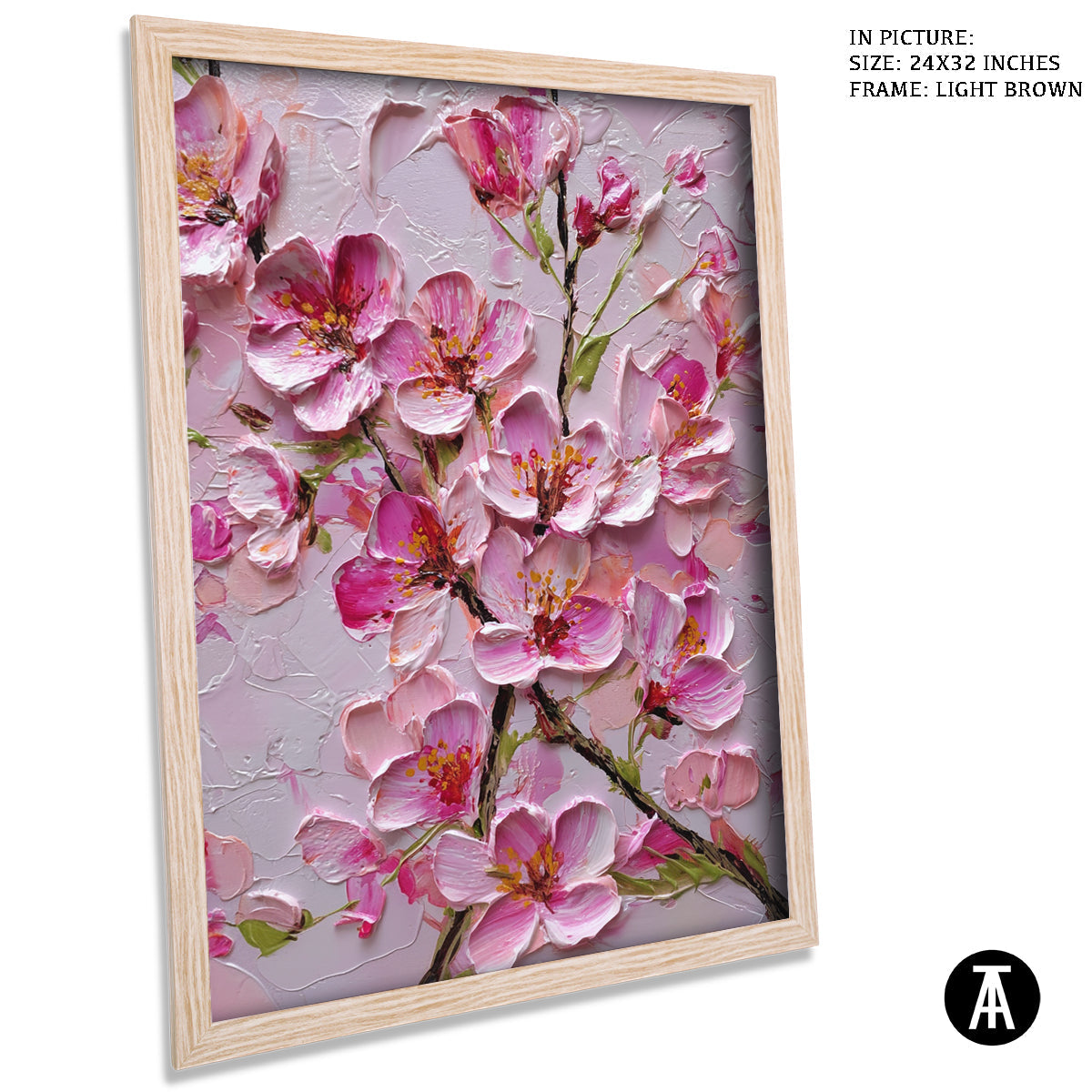 Artwork in Dark Brown Frame