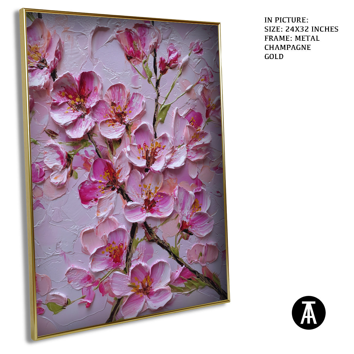 Artwork in Light Brown Frame