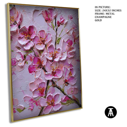 Artwork in Light Brown Frame