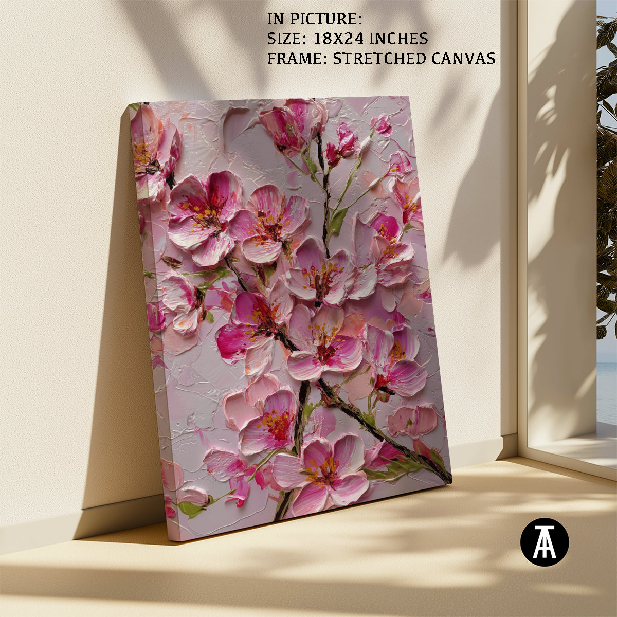 Artwork in Natural Wood Frame