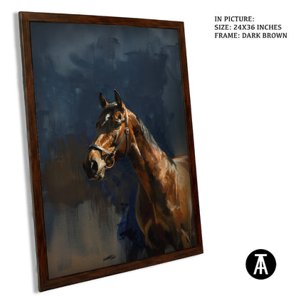 Artwork in Dark Brown Frame