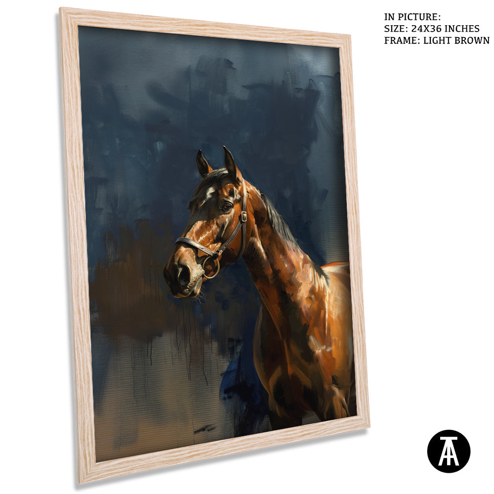 Artwork in Light Brown Frame