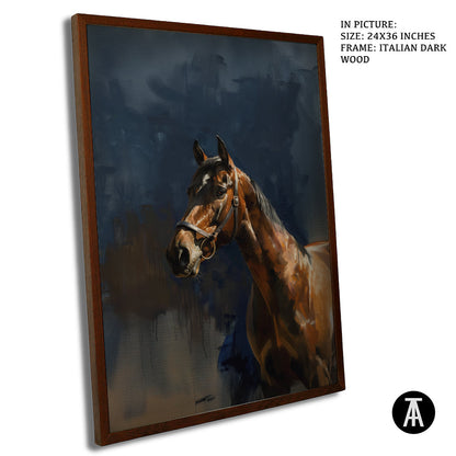 Artwork in Dark Wood Frame