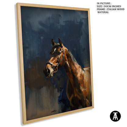 Artwork in Natural Wood Frame