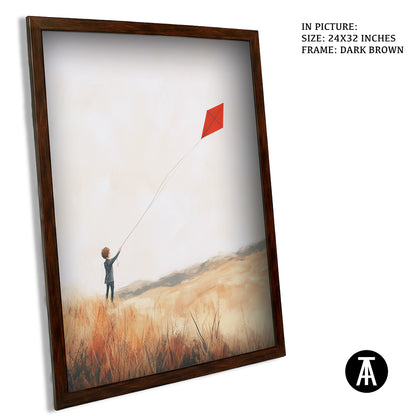 Sample Artwork in Dark Brown Frame