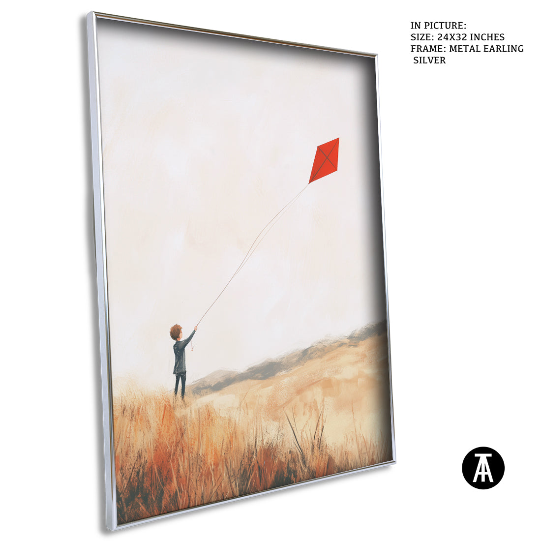 Sample Artwork in Earling Silver Metal Frame