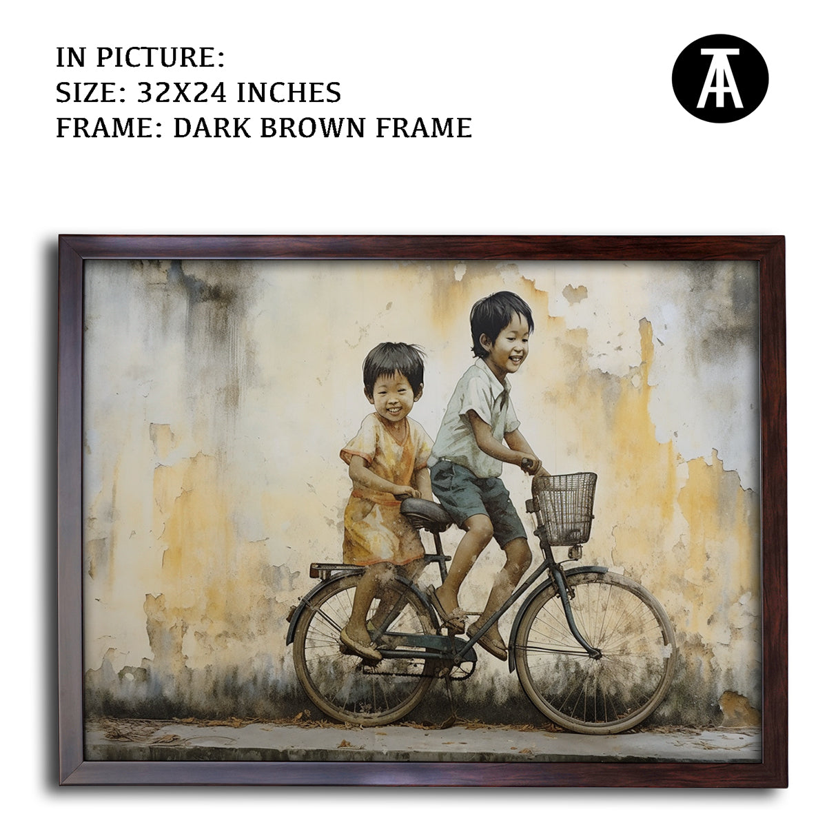 Artwork in Metal Champagne Gold Frame