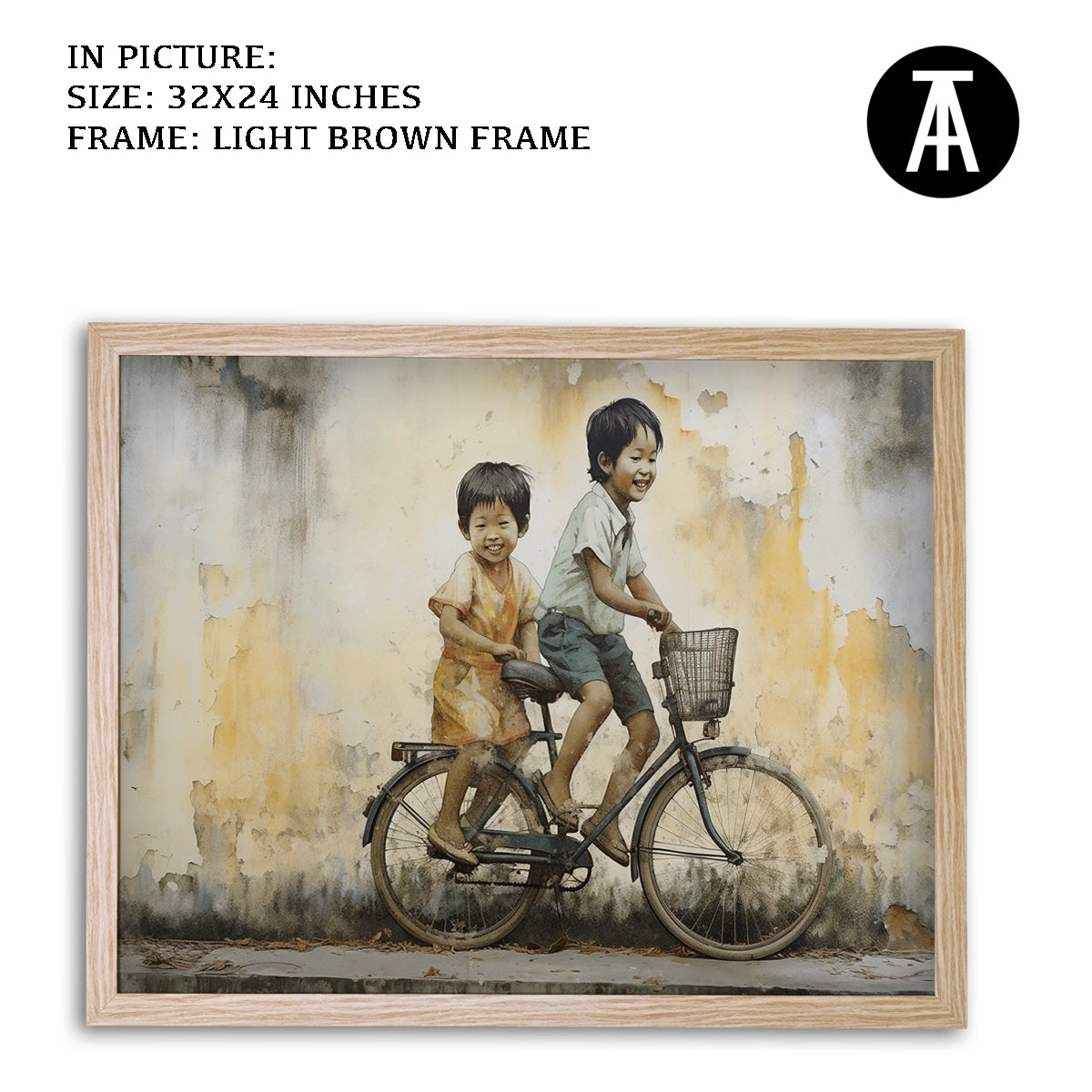 Artwork in Dark Brown Frame