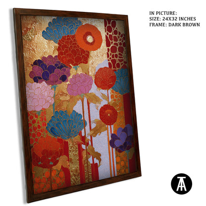 Artwork in Metal Champagne Gold Frame