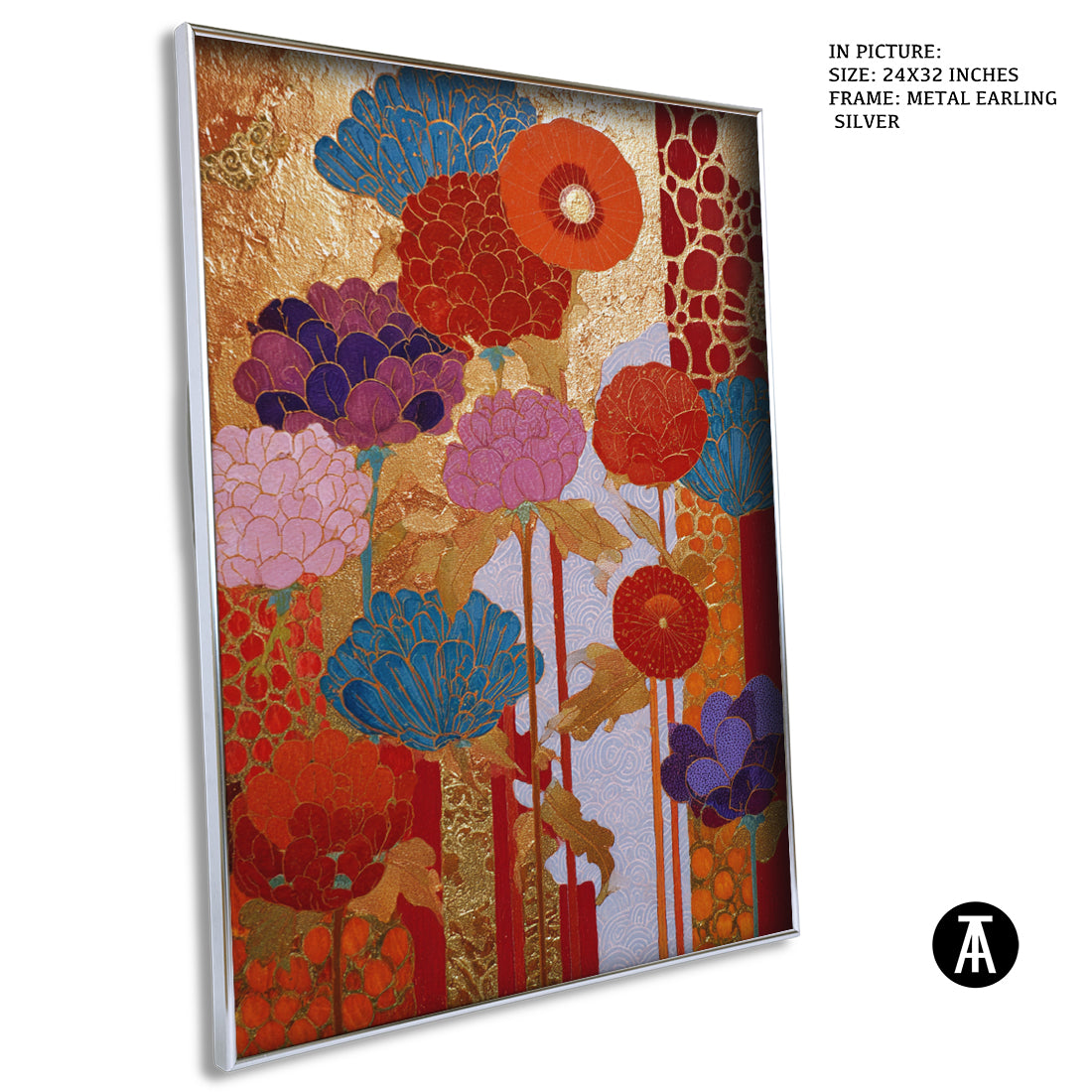 Sample Artwork in Earling Silver Metal Frame