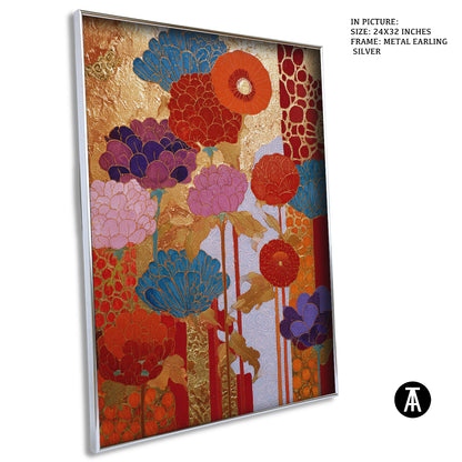 Sample Artwork in Earling Silver Metal Frame