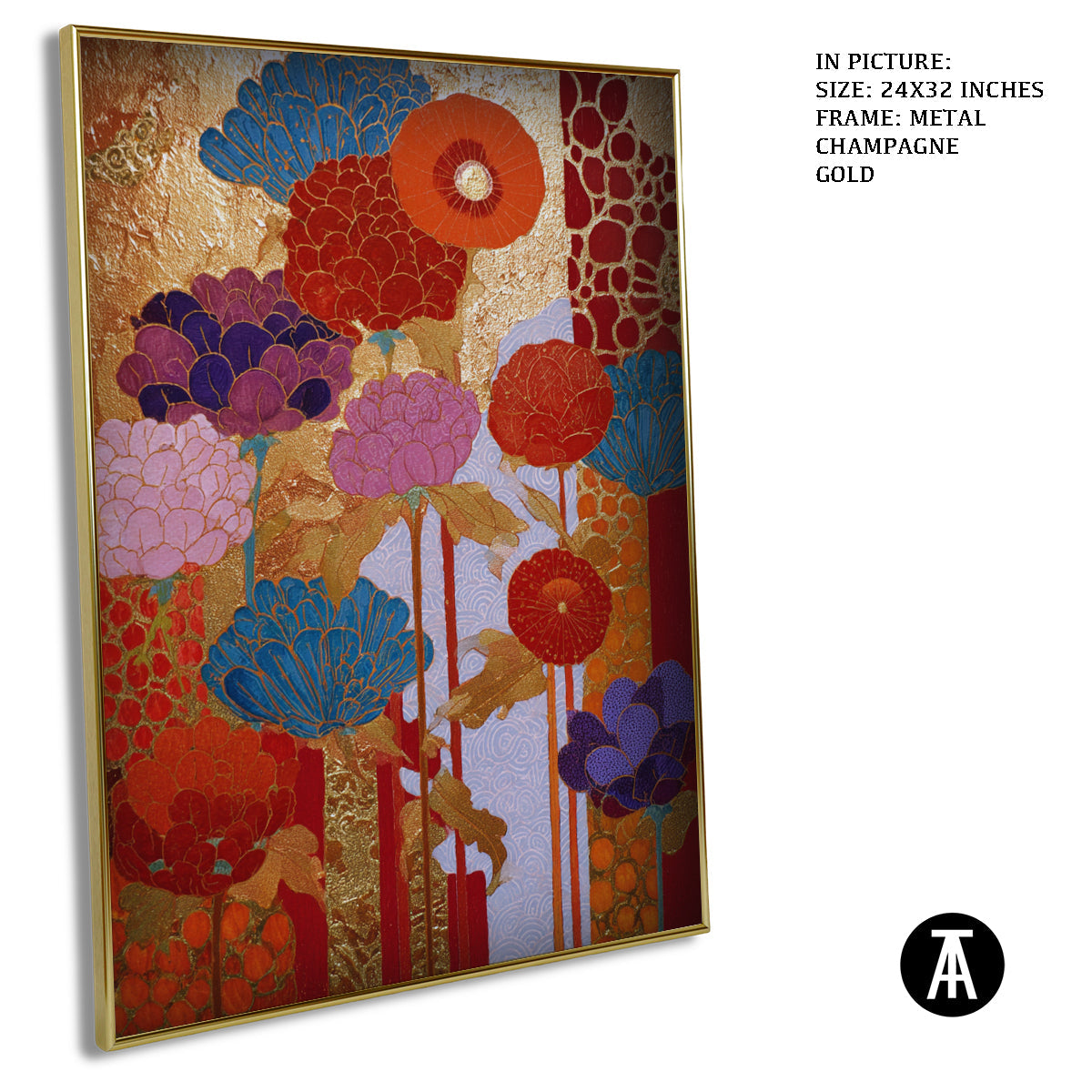 Artwork in Light Brown Frame