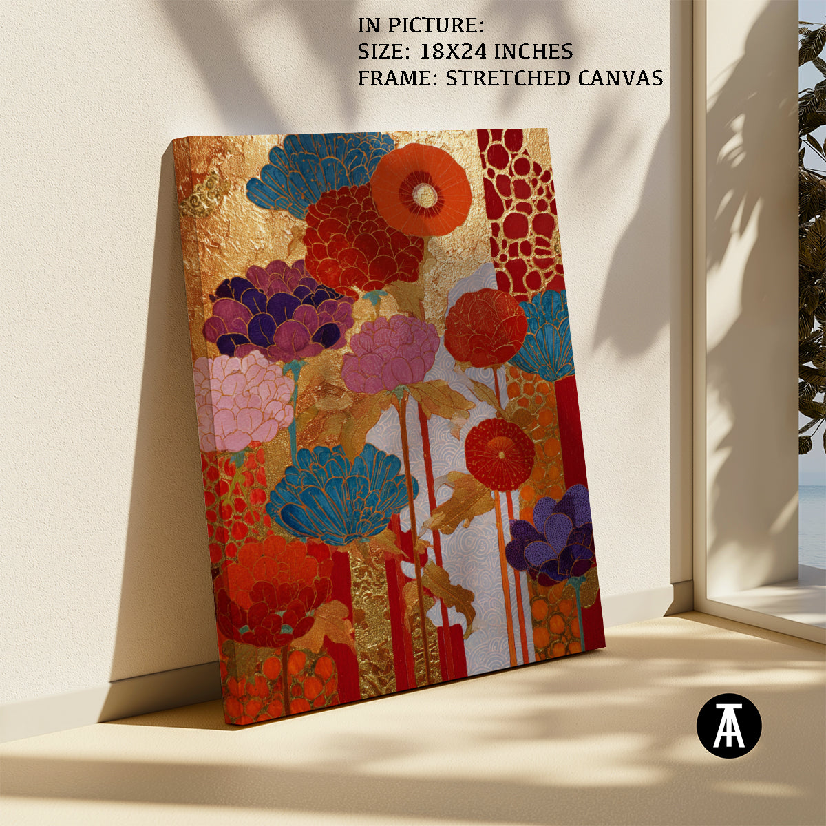 Artwork in Natural Wood Frame