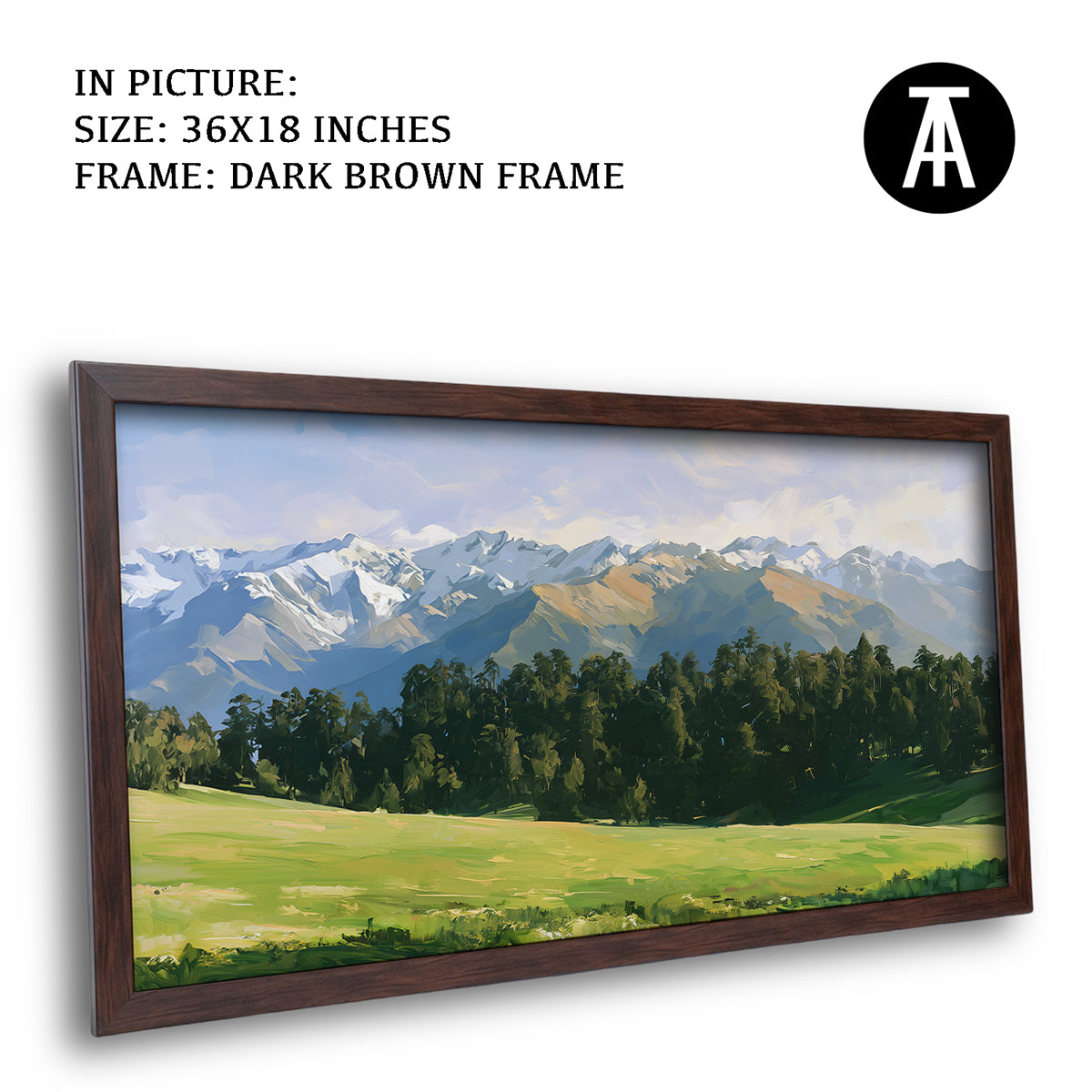 Artwork in Dark Brown Frame