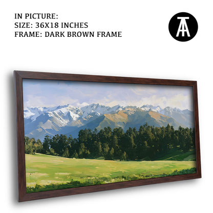Artwork in Dark Brown Frame