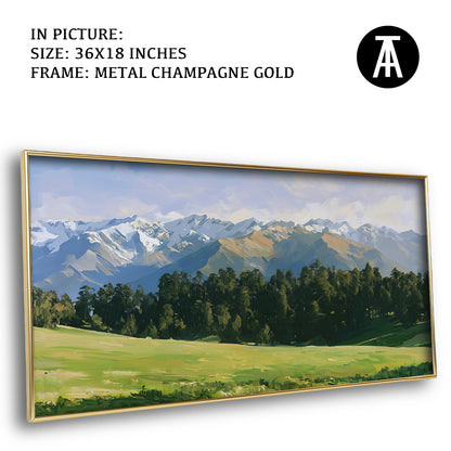 Artwork in Metal Champagne Gold Frame