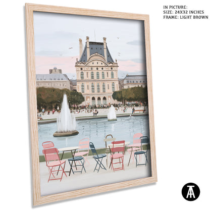 Artwork in Light Brown Frame