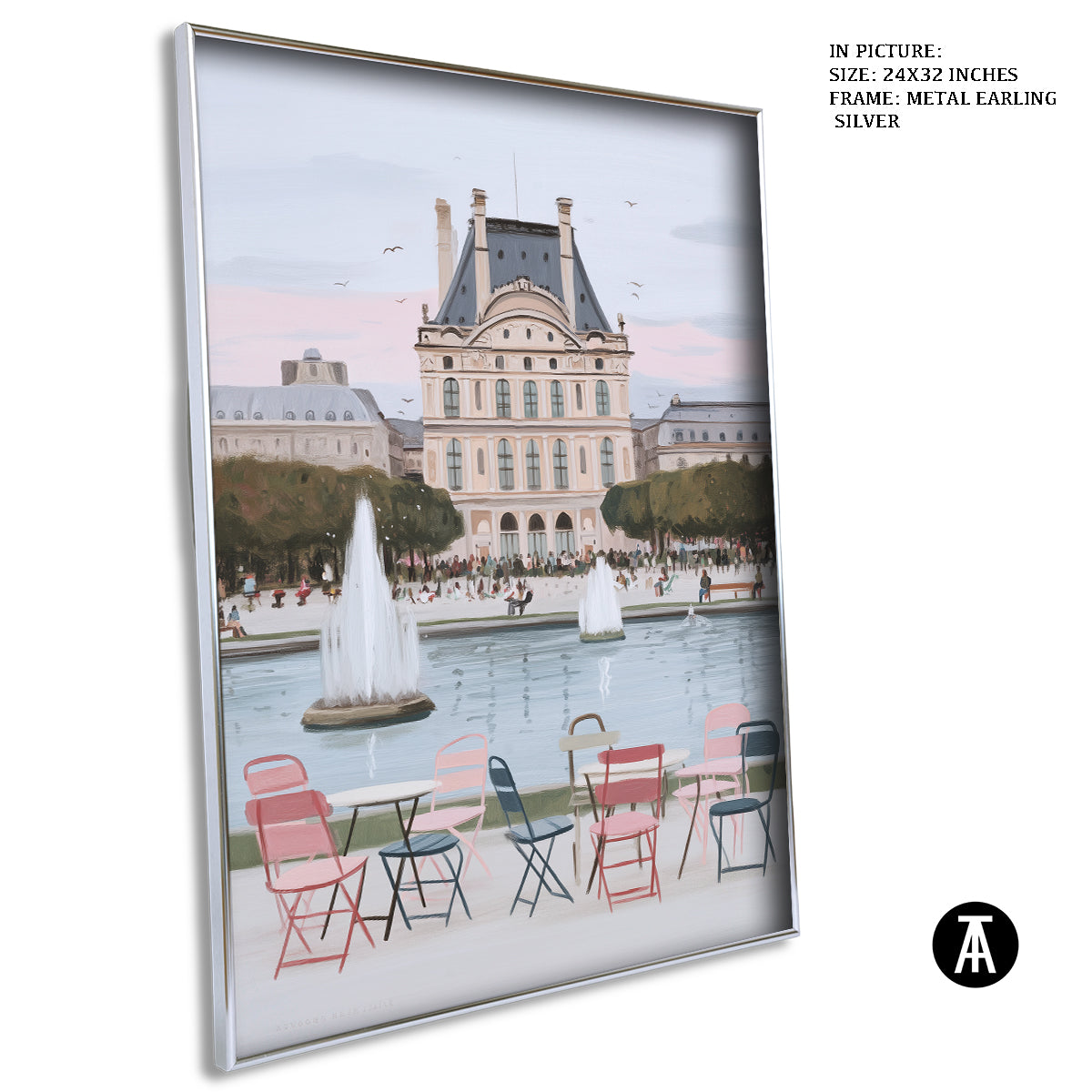 Artwork in Metal Earling Silver Frame