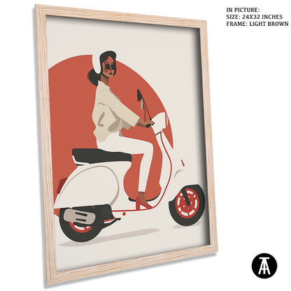 Sample Artwork in Light Brown Frame