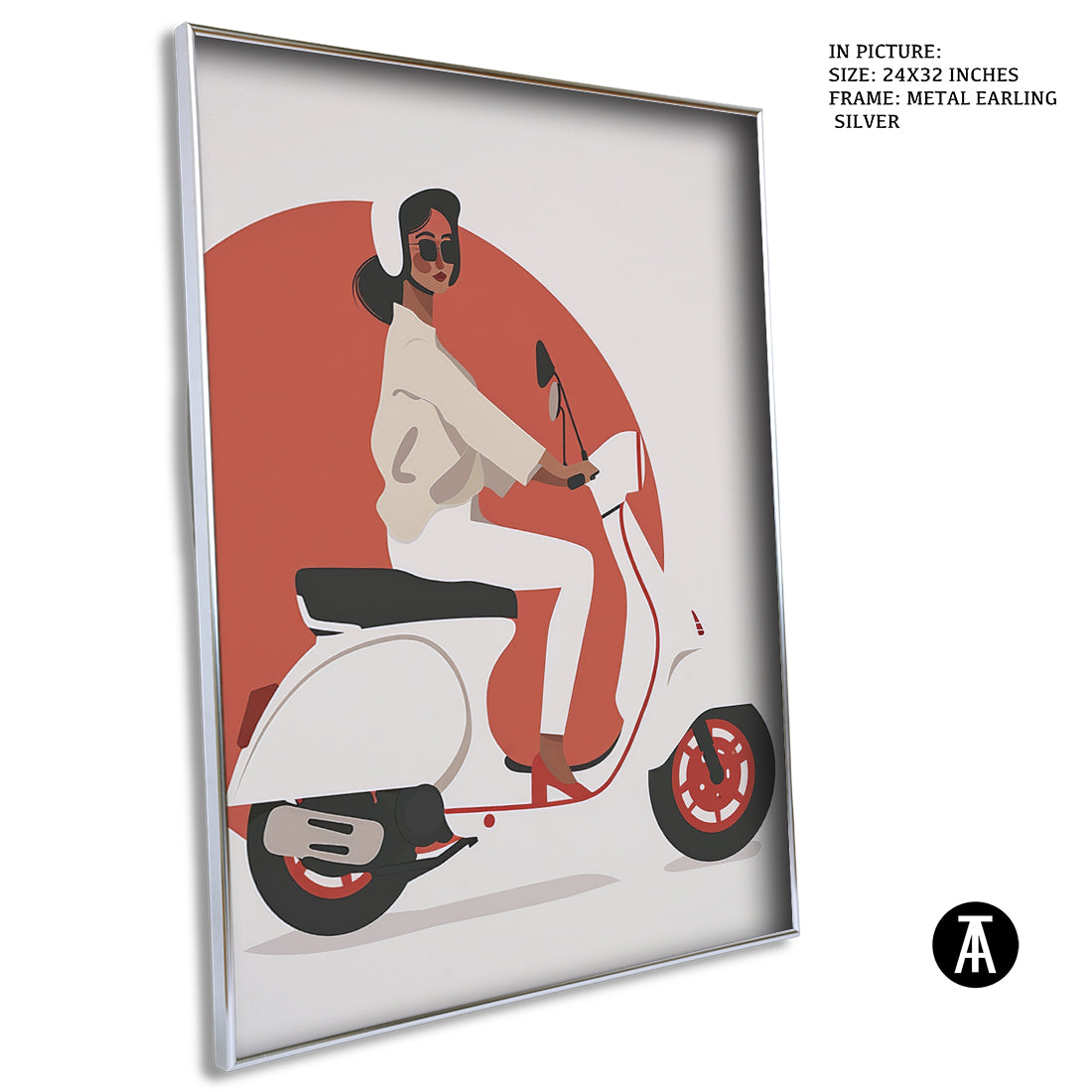 Sample Artwork in Earling Silver Metal Frame