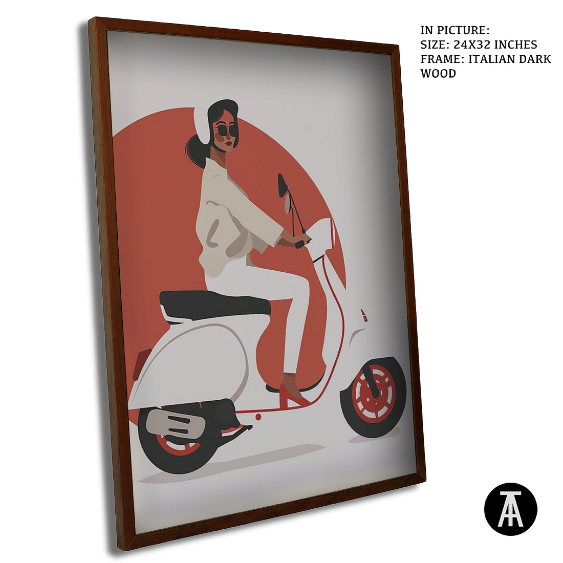 Sample Artwork in Italian Wood Framing Dark