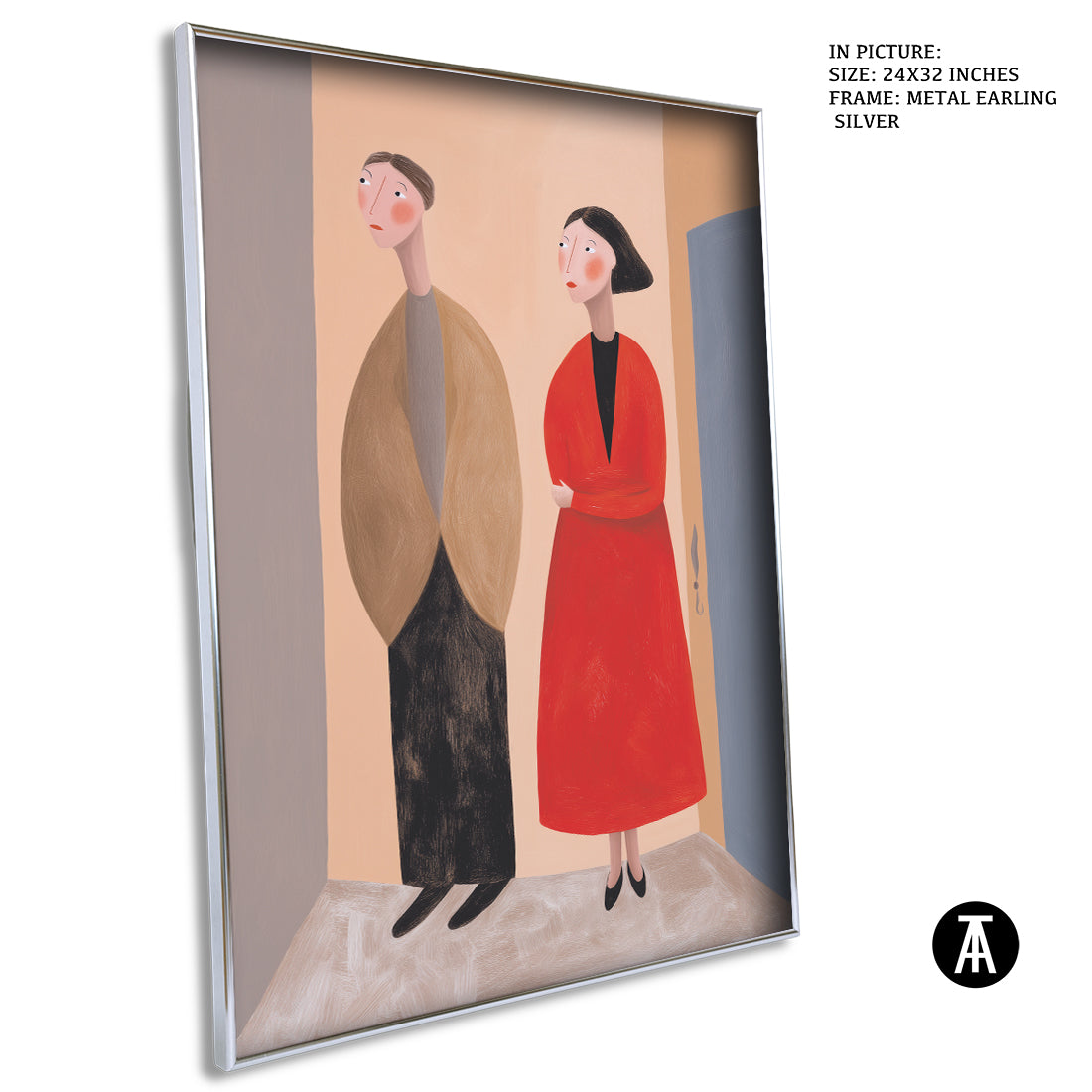 Sample Artwork in Earling Silver Metal Frame