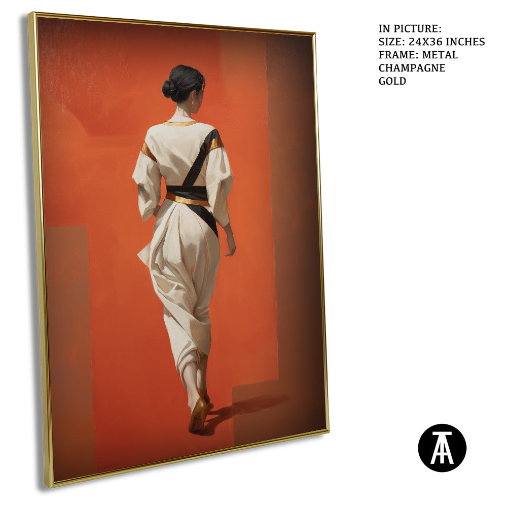 Artwork in Metal Champagne Gold Frame