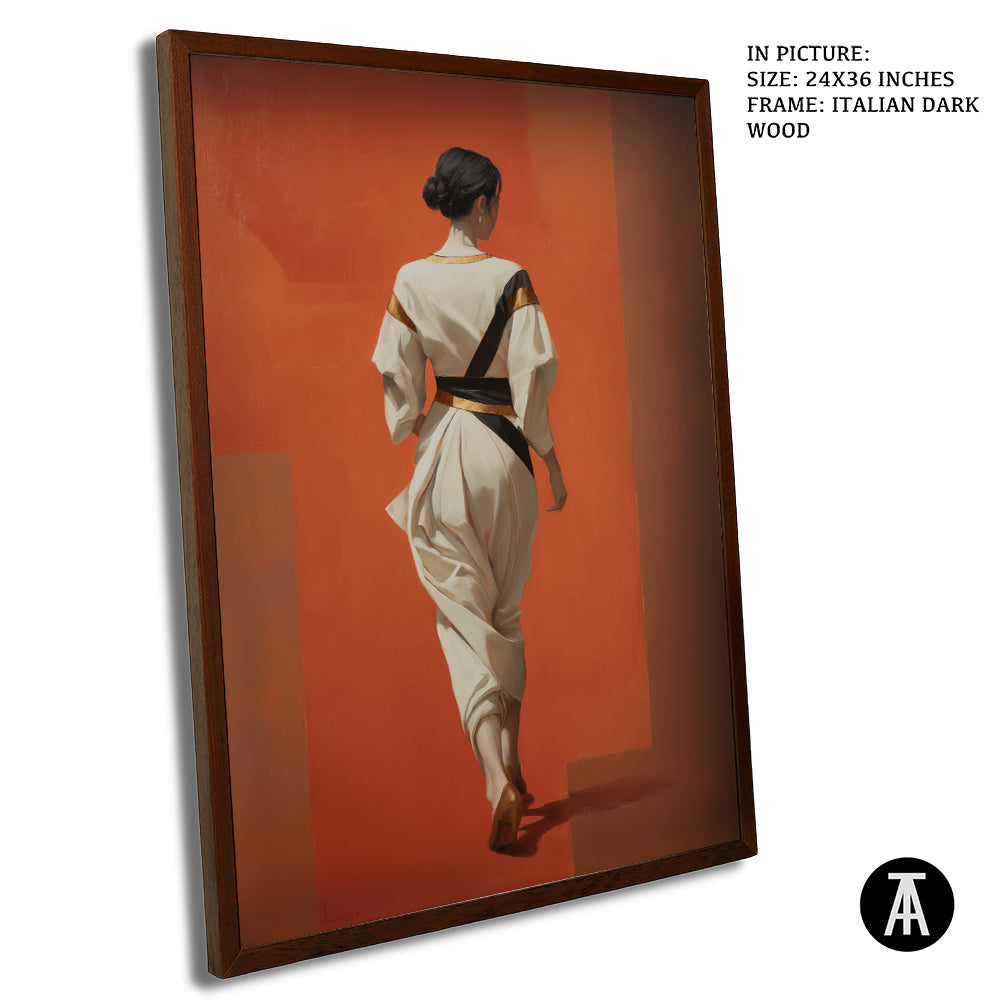 Artwork in Dark Wood Frame