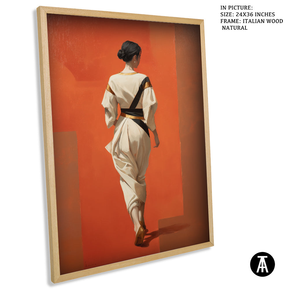 Artwork in Natural Wood Frame