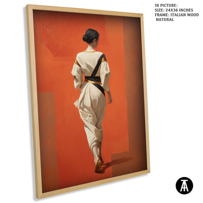 Artwork in Natural Wood Frame