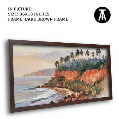 Artwork in Dark Brown Frame